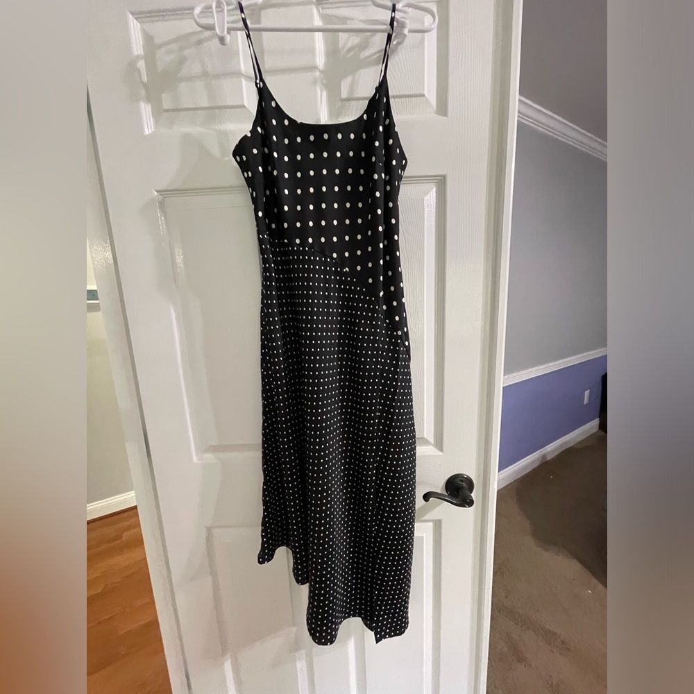 A New Day Black and White Asymmetrical Sundress